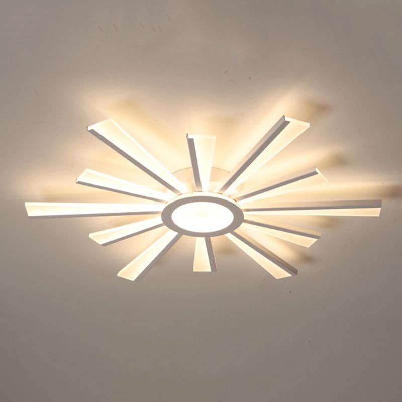 White Acrylic Ceiling Light LED Modern Flush Mount Lighting for Kitchen