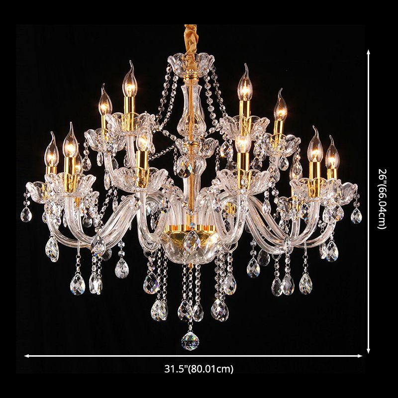 K9 Crystal Victorian Drop Lamp Candelabra Chandelier Lighting Fixtures for Bedroom