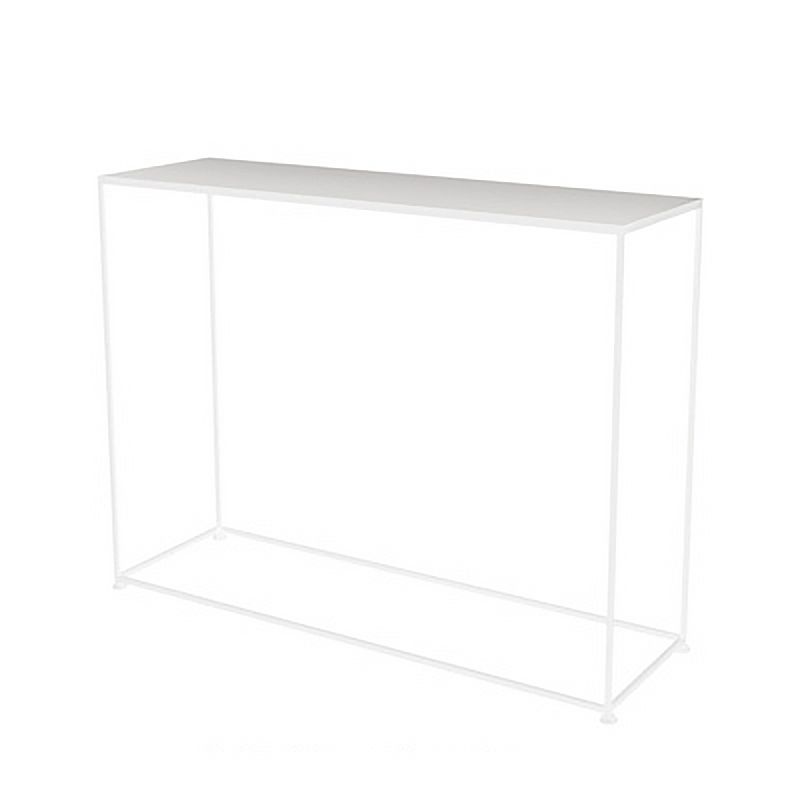 Iron Accent Table with Frame Base and Rectangle Top Modern Style