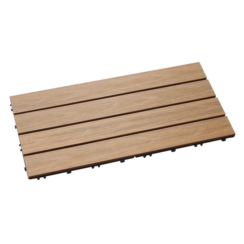 Composite Decking Tiles Interlocking Striped Pattern Patio Flooring Tiles