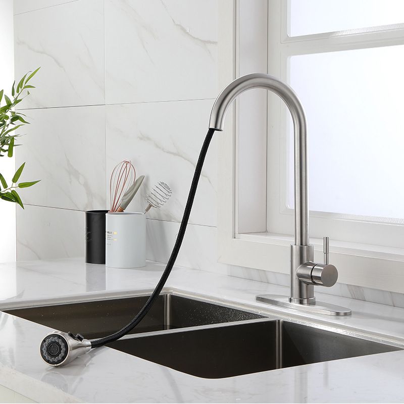 Pull Down Kitchen Standard Faucet Single Handle Faucet with Pull Out Sprayer