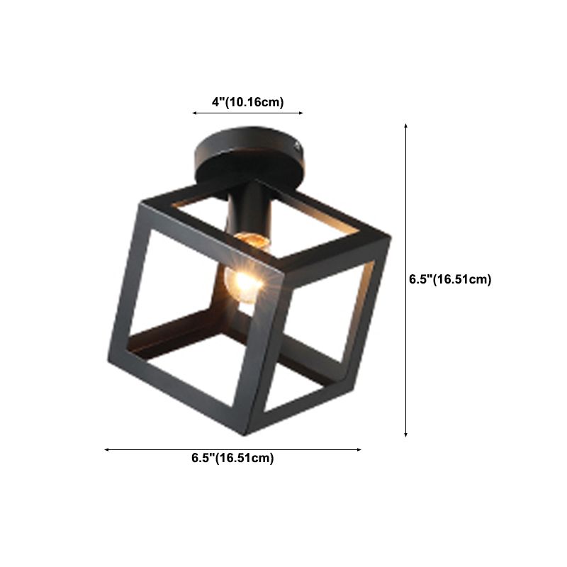 Modern Ceiling Lamp Black Ceiling Mount Light with Metal Shade for Dining Room