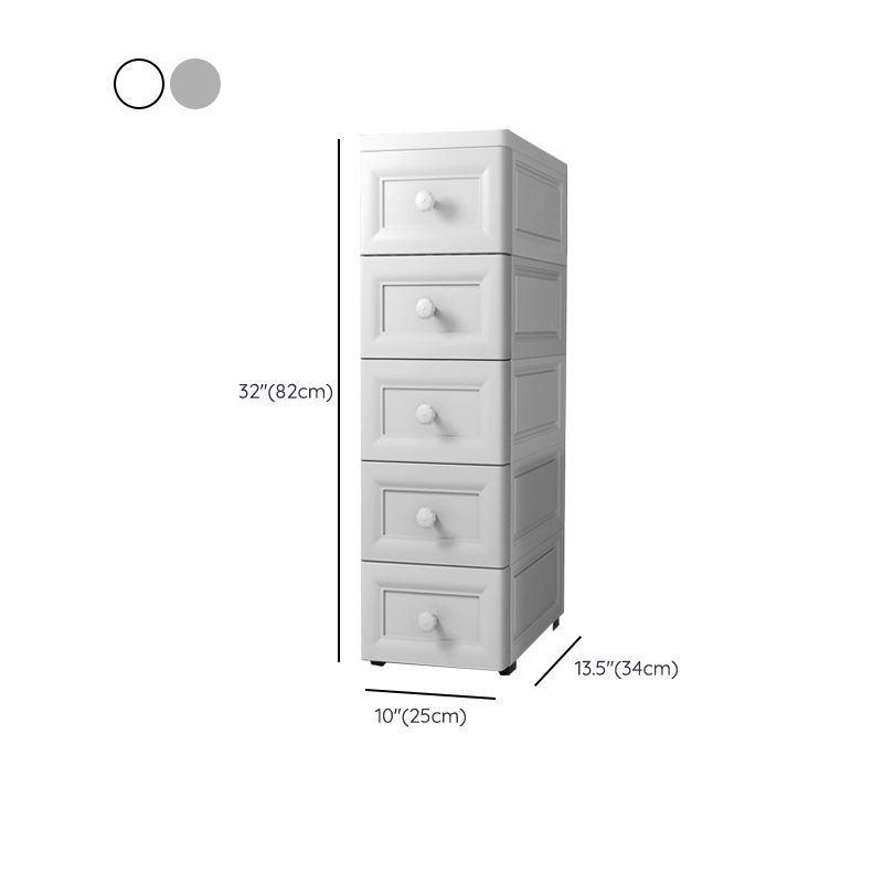 Modern Plastic Nursery Dresser Vertical Kids Furniture with Drawers for Bedroom