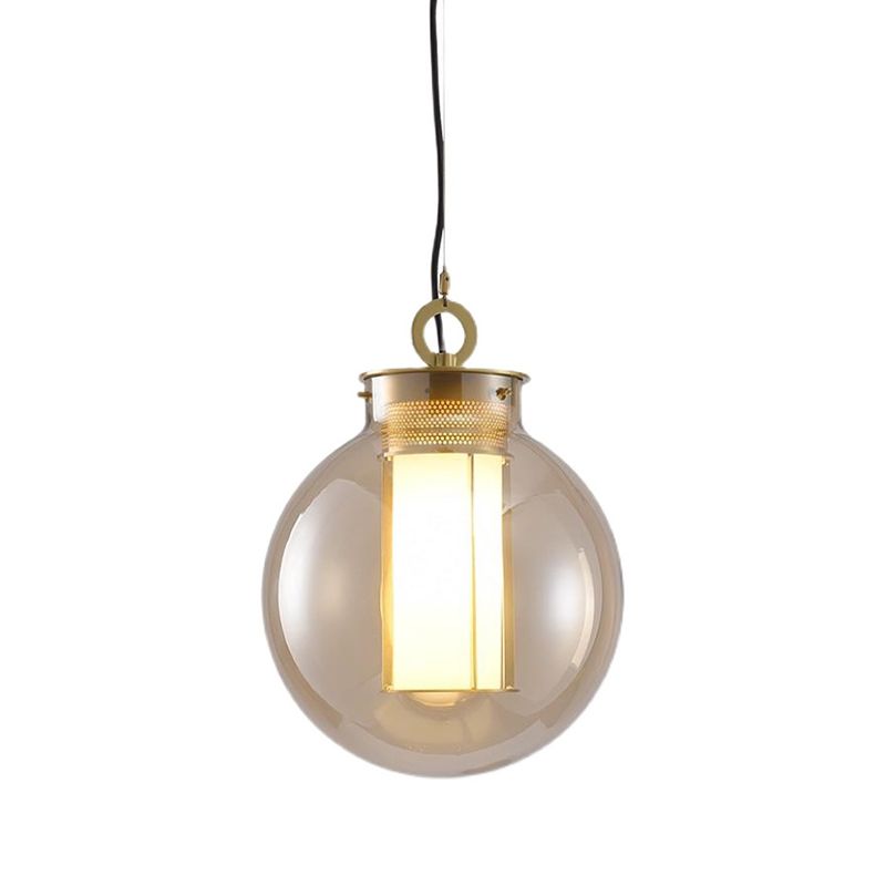 Geometric Hanging Lights Industrial Style Glass 1 Light Pendant Light Kit