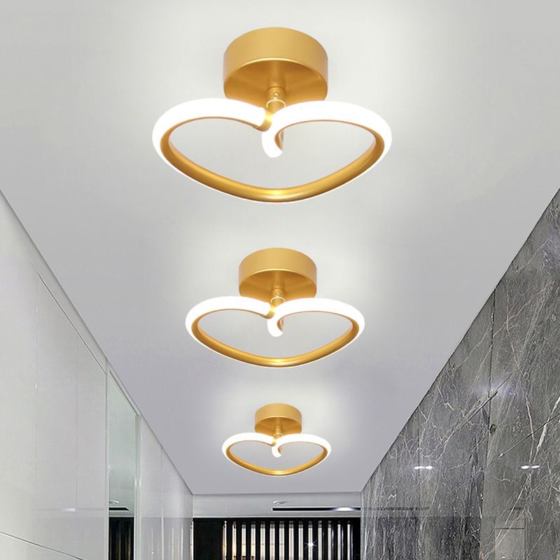 Linear de aluminio Flush Mount Gold Modern Style Lighting Lighte para pasillo