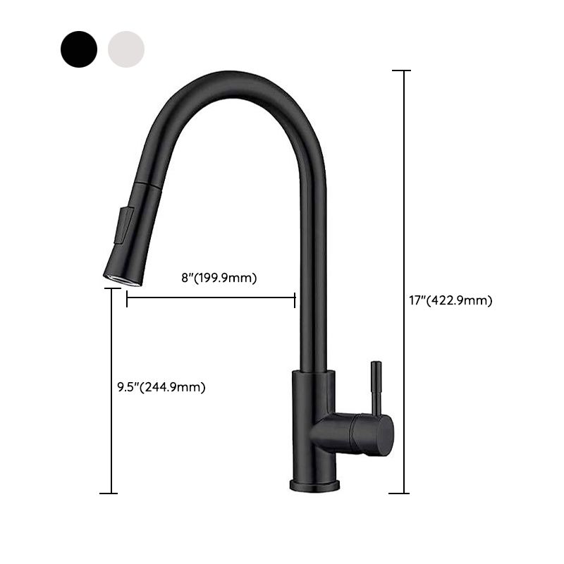 Pull Down Sprayer Kitchen Faucet Touch Sensor 304 Stainless Steel High Arc Kitchen Faucet