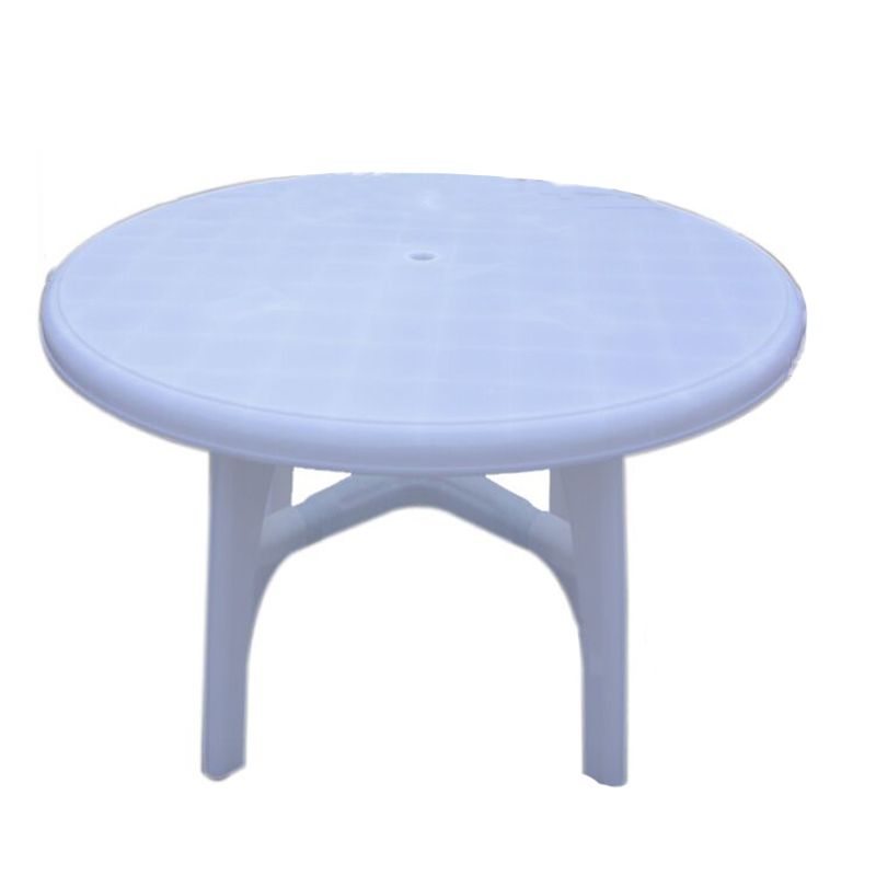 Contemporary Plastic Patio Table with Umbrella Hole Water Resistant