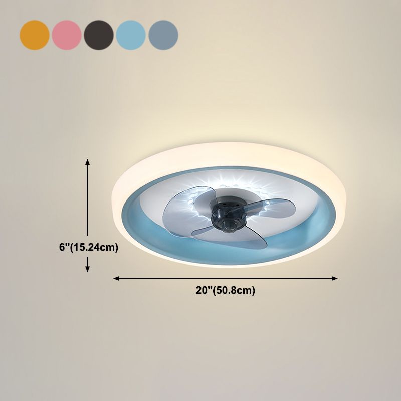 Modern Style Ceiling Fan Lighting Metal 1 Light Ceiling Fan Light for Kitchen