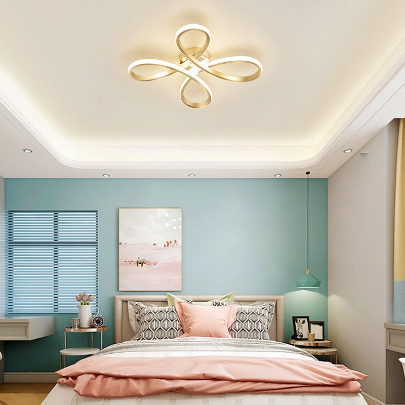 LED Flush Mounted Ceiling Lights Simplicity Ceiling Lighting Fixture for Bedroom