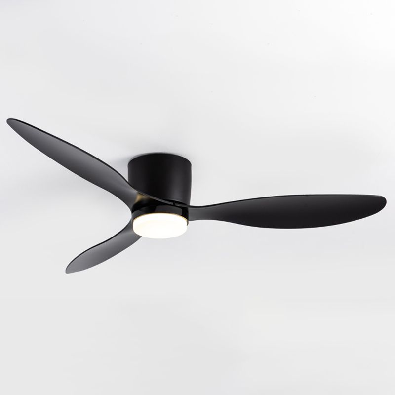 Minimalist LED Ceiling Fan Flush in Black / White 3 - Blades Fan Ceiling