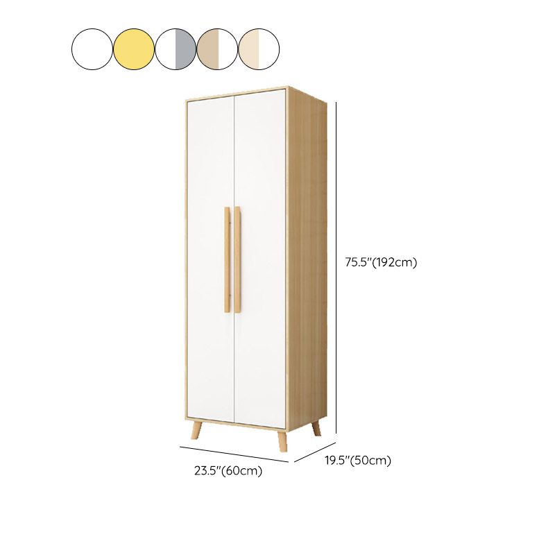 Contemporary Bedroom Armoire with Garment Rod Wooden Youth Armoire