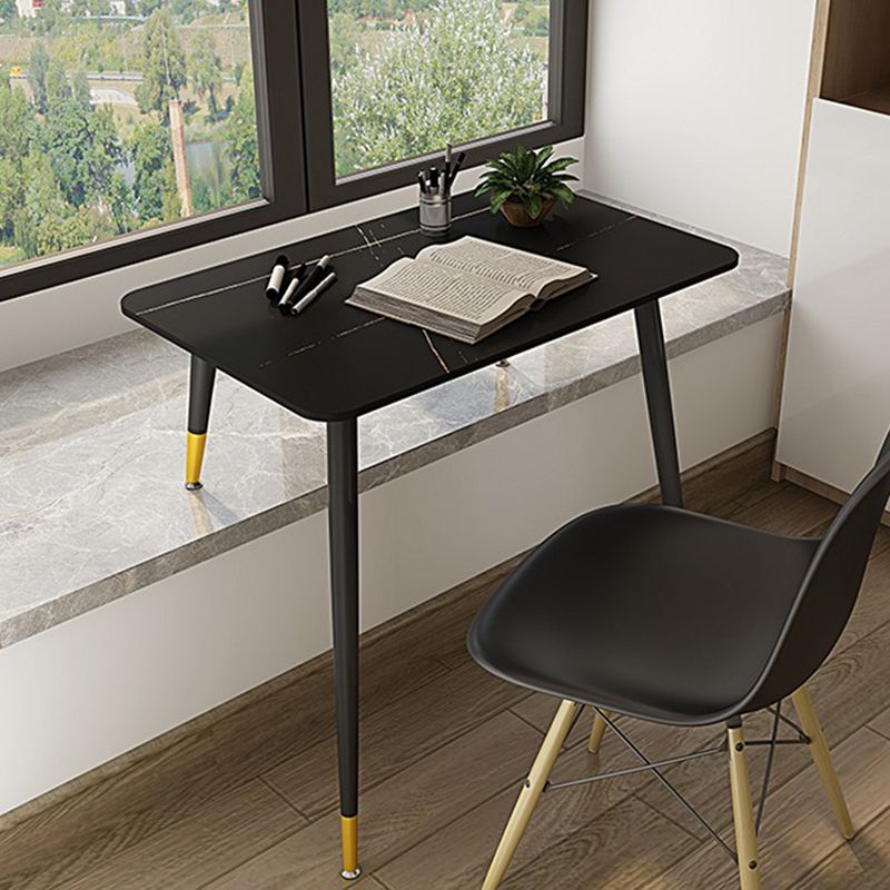 Modern Slate Top Office Desk Rectangle Writing Desk with 4 Legs for Home