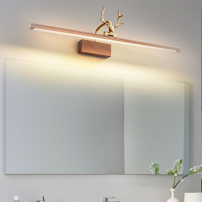 American Style Brass Vanity Light Straight LED Mirror Light for Bathroom