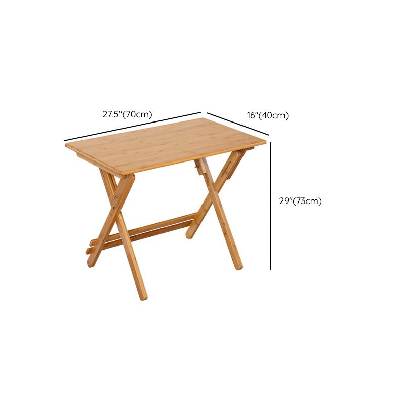 Foldable Desk and Chair Set Bamboo Kids Writing Desk in Natural