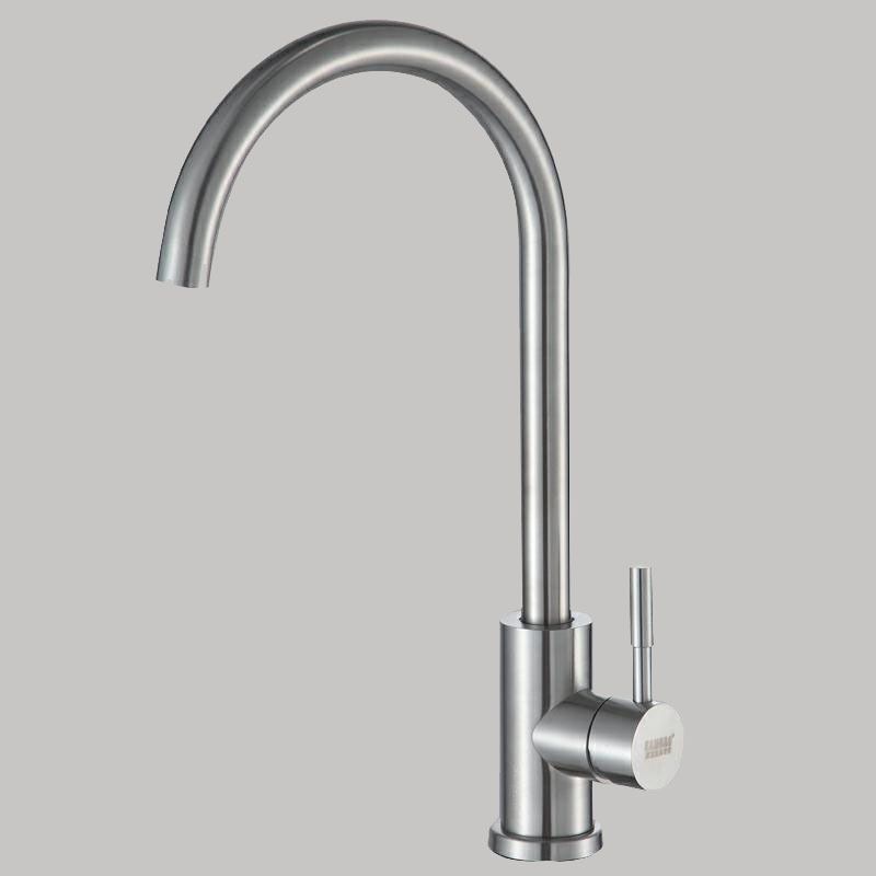 Modern 1-Handle Faucets 304 Stainless Steel with Water Dispenser Standard Kitchen Faucets