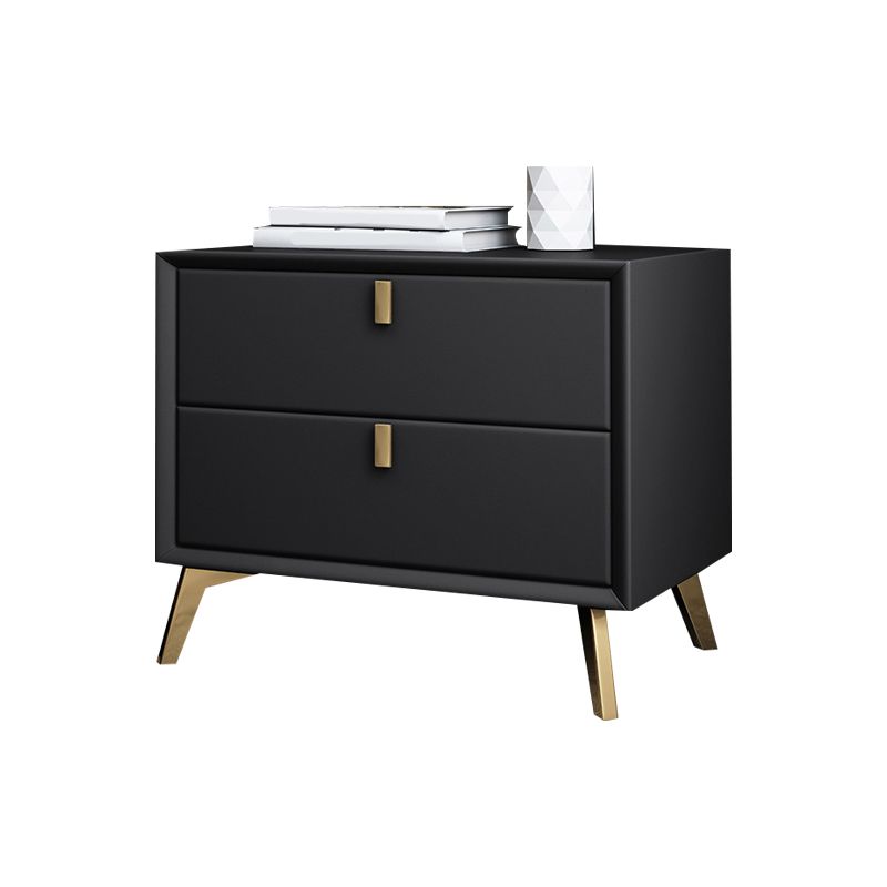 Solid Wood Night Table Contemporary Bed Nightstand with Drawers