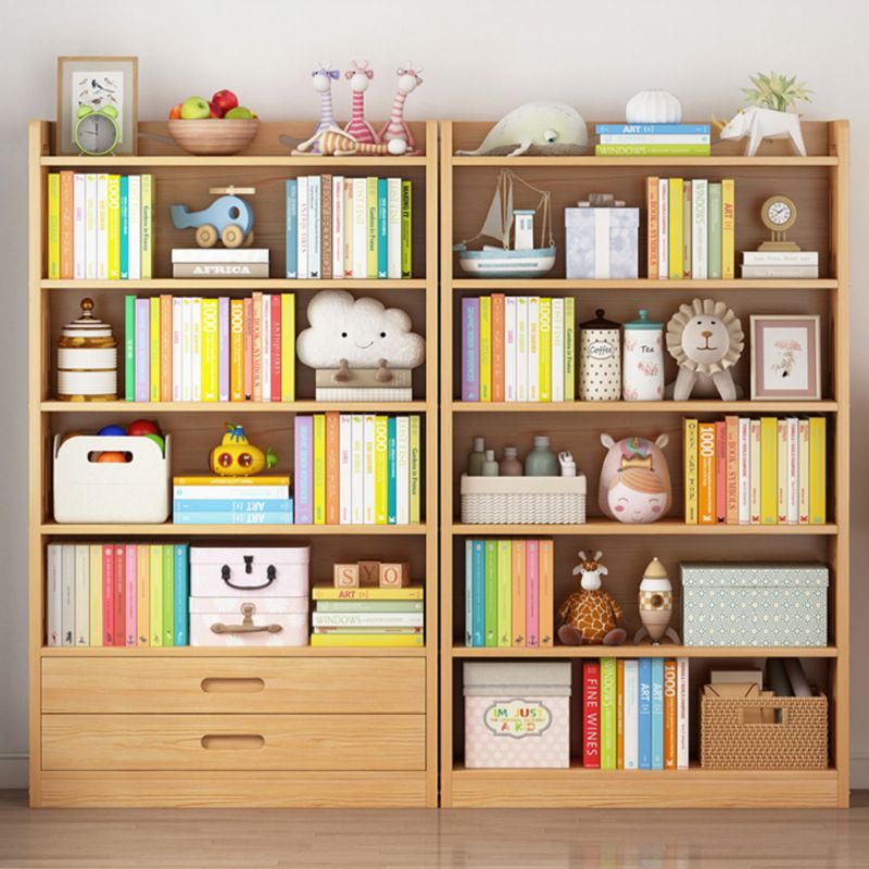 Freestanding Standard Kids Bookcase Nordic Light Wood Standard Bookcase