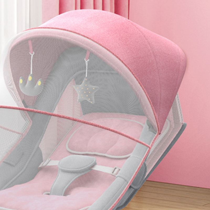 Modern Metal Rocking Height Adjustable Oval Bassinet with Remote Control