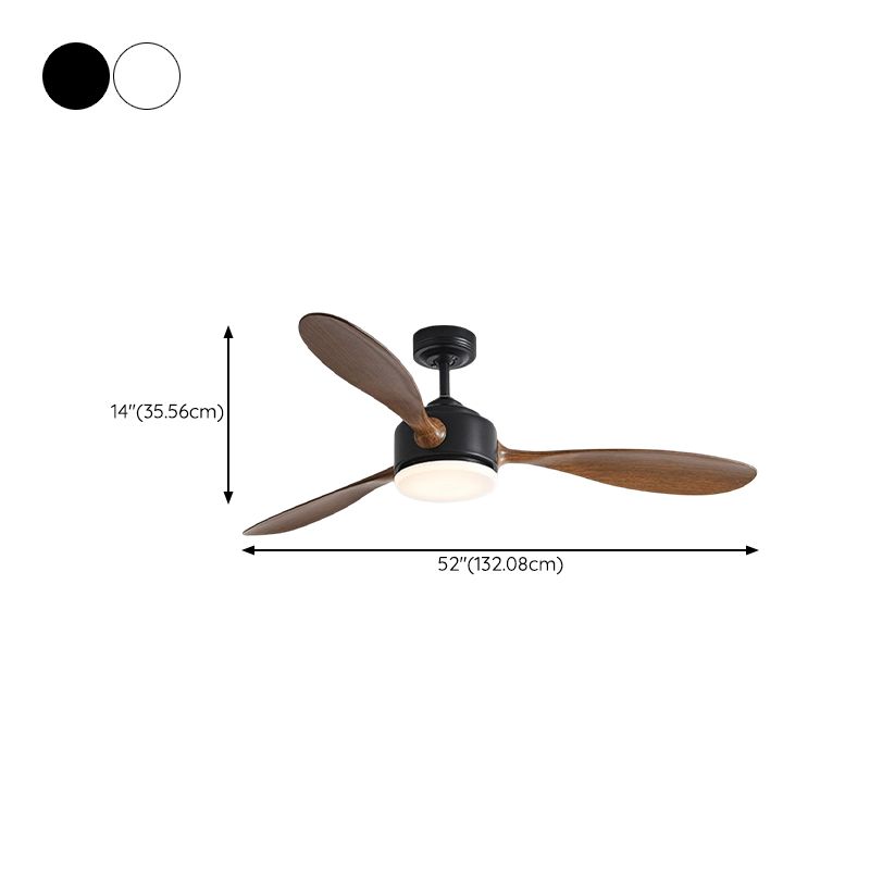 Contemporary LED Ceiling Fan 3-Blade Fan Lighting for Living Room