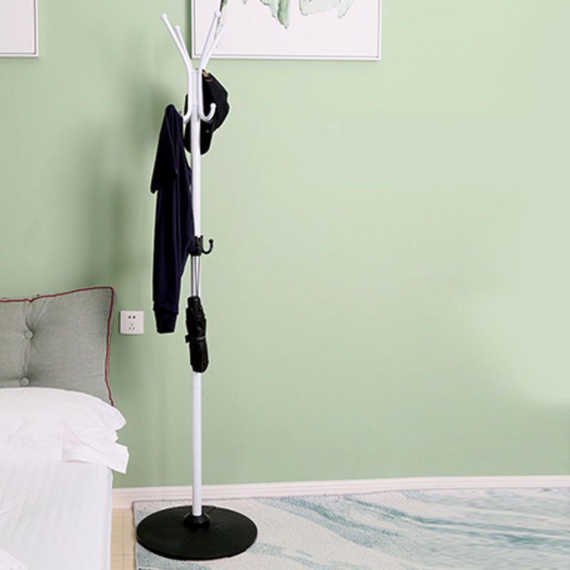 Contemporary Coat Rack Free Standing Coat Hook Metal Tripod Hall Stand