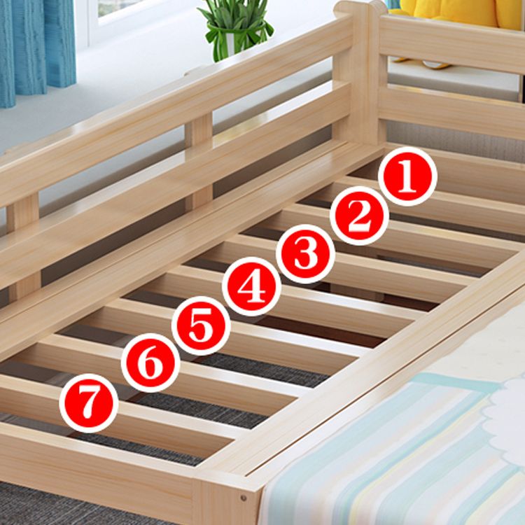 Scandinavian Toddler Bed Solid Wood No Theme Kids Bed with Mattress