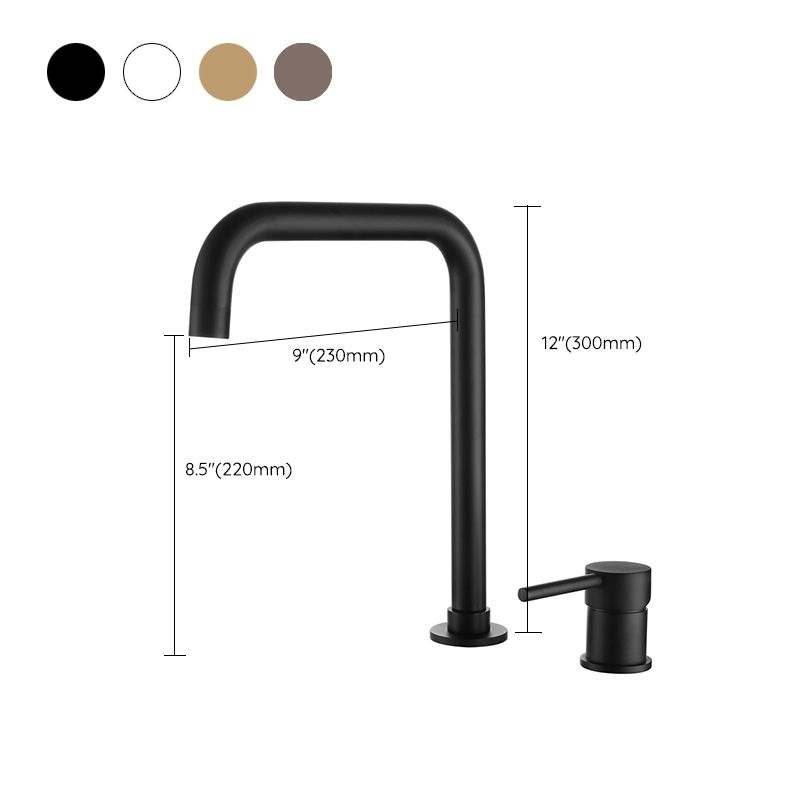 Luxury Vessel Faucet 3 Holes High-Arc Vessel Sink Bathroom Faucet