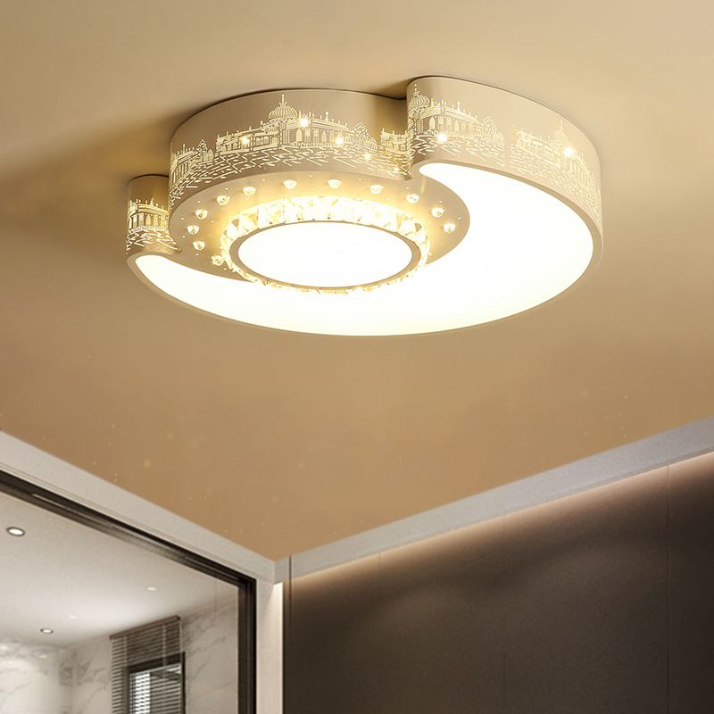 現代基本風シーリングランプの幾何型水晶製シェード付き客室向けLED灯あるの全シーリングランプ