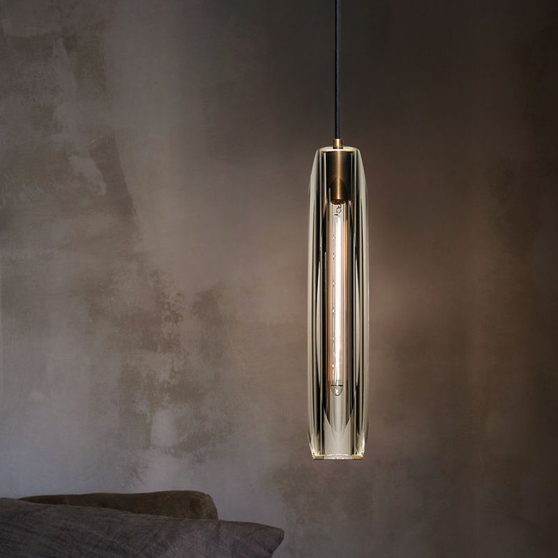 Modern Style Crystal Pendant Light Geometric Hanging Pendant for Bedroom