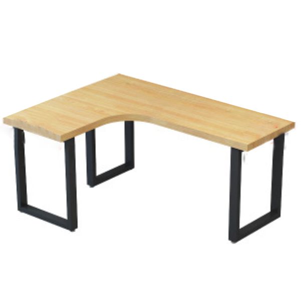 Metal and Wooden Writing Desk Industrial L-Shape Office Desk for Office