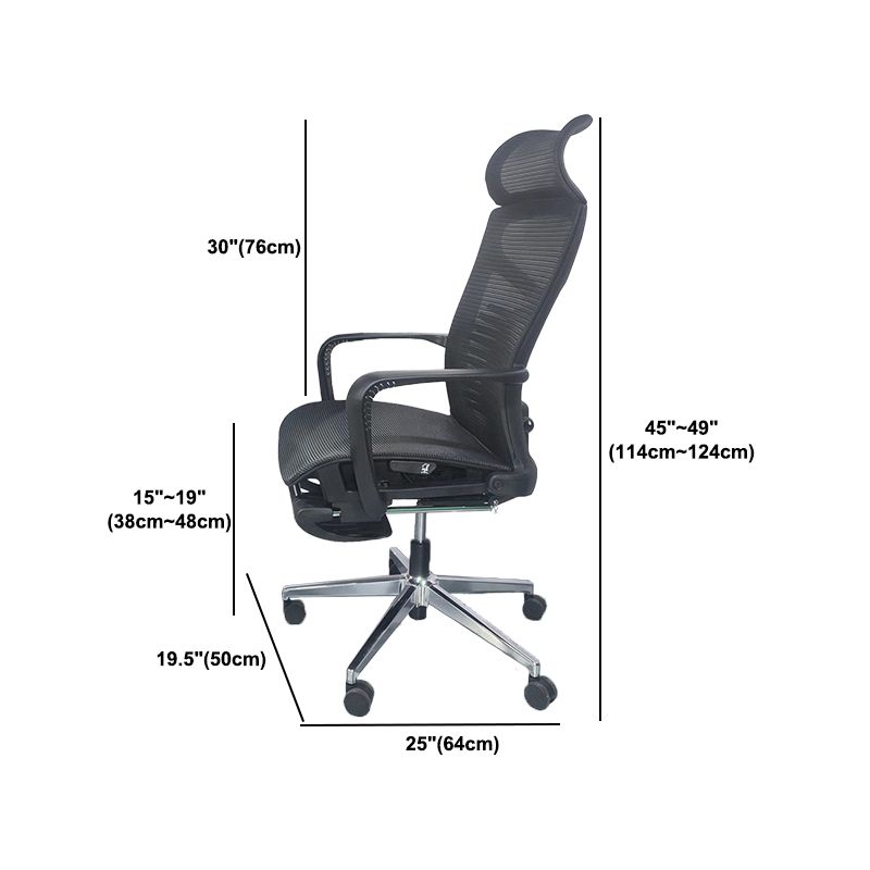 Modern & Contemporary Wheels Chair Black High Back Desk Chair