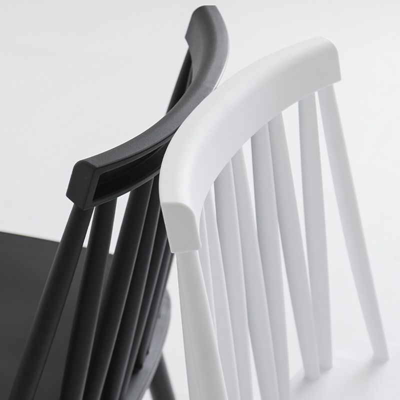 Contemporary Style Plastic Chair Dining Armless Chairs for Kitchen