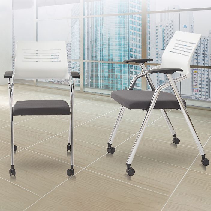 Mid Back Mesh Conference Chair Modern Fixed Arms Office Chair  for Home Office