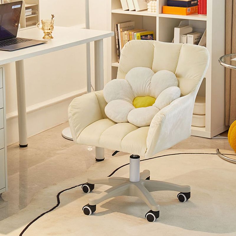 Modern Armless Task Chair Ergonomic Office Chair with Wheels (Pillow not Included)