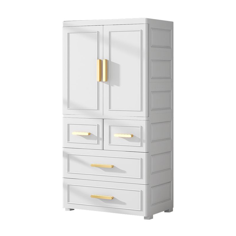 Contemporary Style Plastic Armoire Cabinet Bedroom Youth Armoire