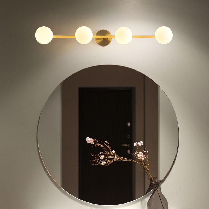 Bubble Sconce Light Fixture Minimalist Style Metal Gold Wall Lighting Fixture for Bathroom