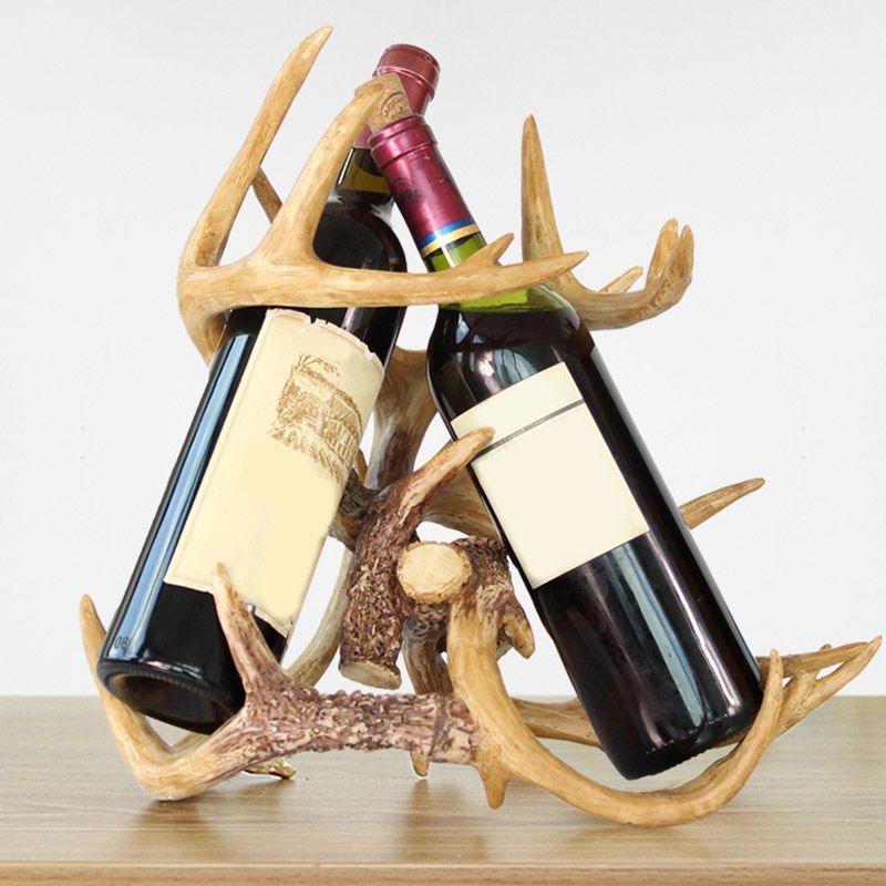 Modern Simple Resin Wine Rack Antler Shape Wine Bottle Rack for Kitchen