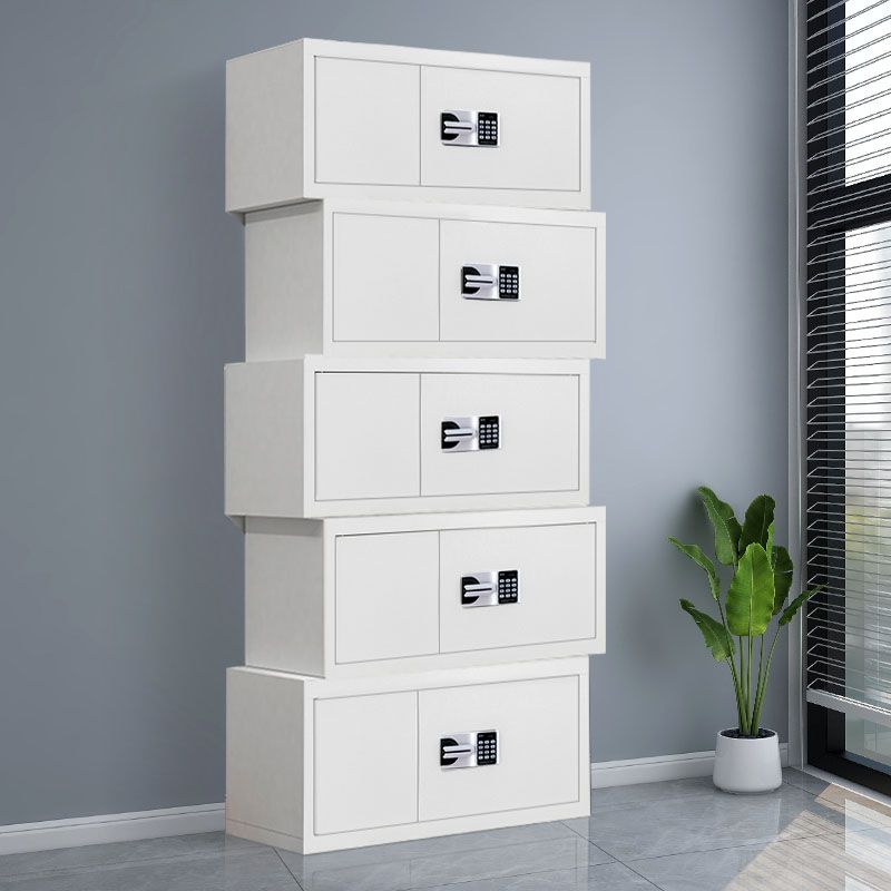 Contemporary File Cabinet Metal Frame Fire-Resistant Lateral File Cabinet with Lock