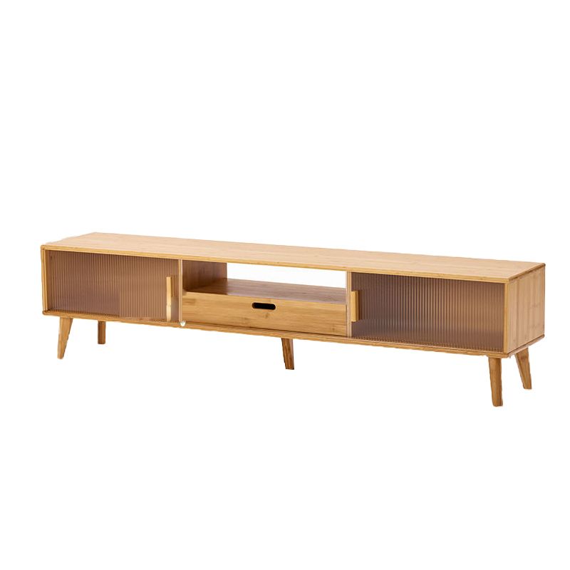 Scandinavian TV Stand Console Wooden Media Console TV Stand with Legs