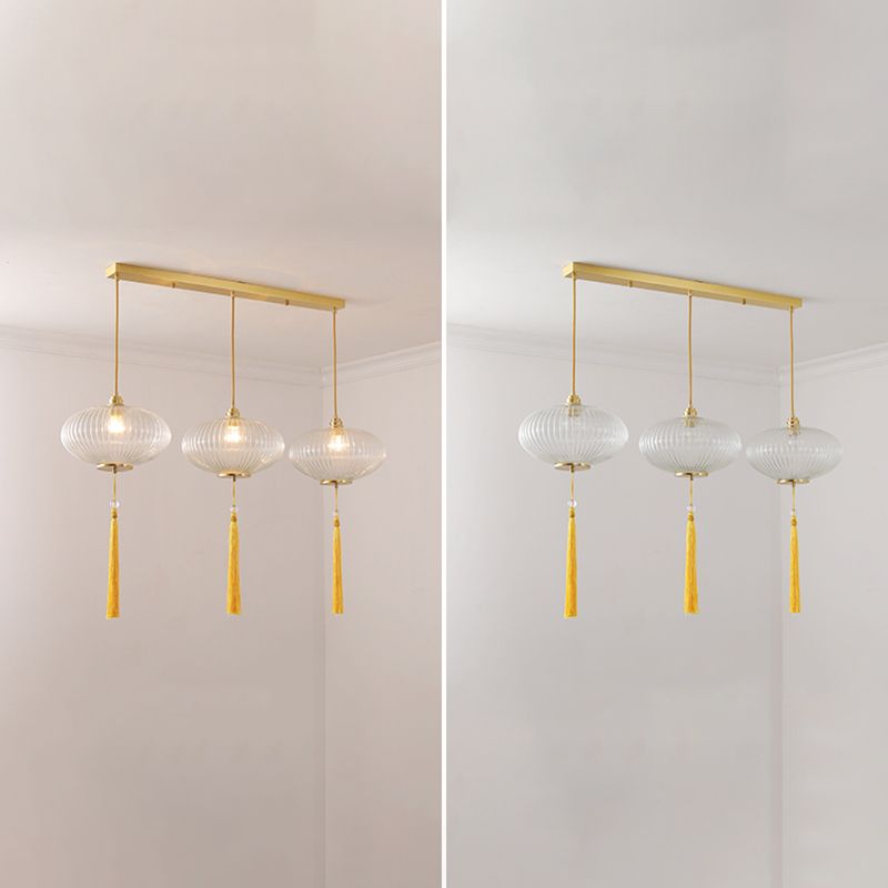 Multi-Light Geometric Pendant Lighting Modern Style Glass Pendant Light Kit