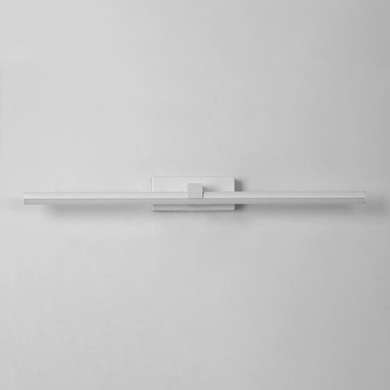 Metal linear Shade Mirro Wall Lights Modern 1 Head Wall Mount Fixture in White