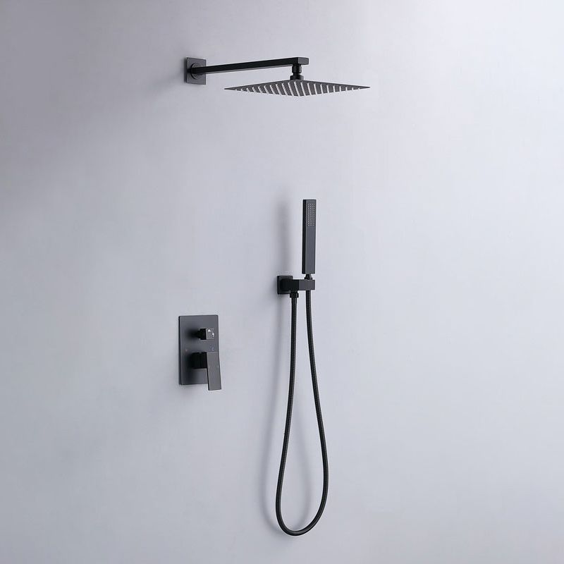 Modern Shower Head Combo Brass Wall Mounted Adjustable Water Flow Shower Trim