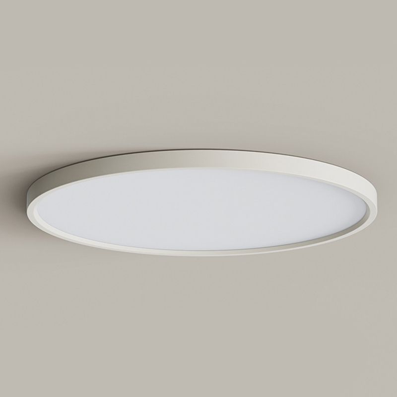 Circular Flush Mount Fixture Modern Metal Flush Light for Living Room