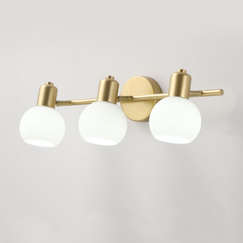 Industrial Style Glass Vanity Light Bell Shape Vanity Lamp for Shower Room