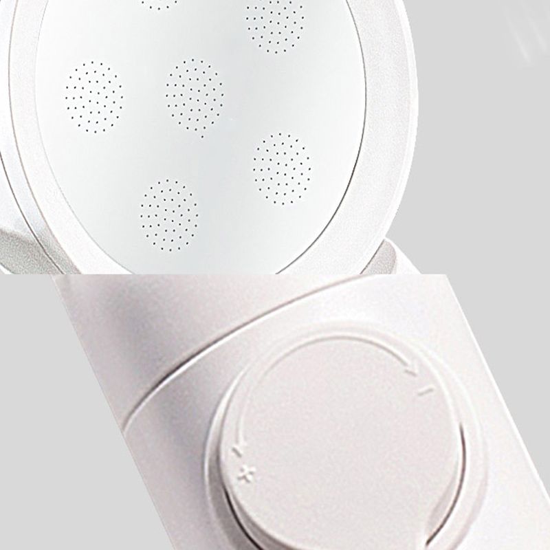 Handheld Shower Head Adjustable Spray Pattern White Round Shower Head