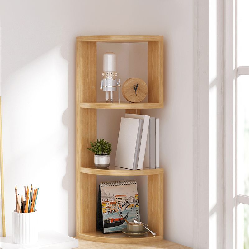 Modern Style Bookcase in Brown Color Wood Bookshelf for Office