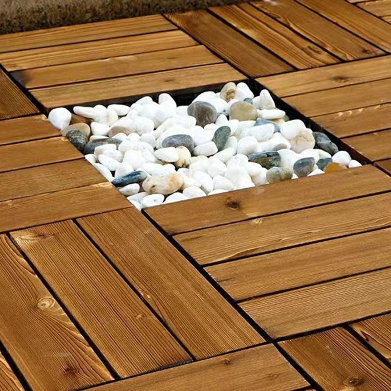 Modern Flooring Planks Click-Locking Smooth Hardwood Deck Tiles for Patio