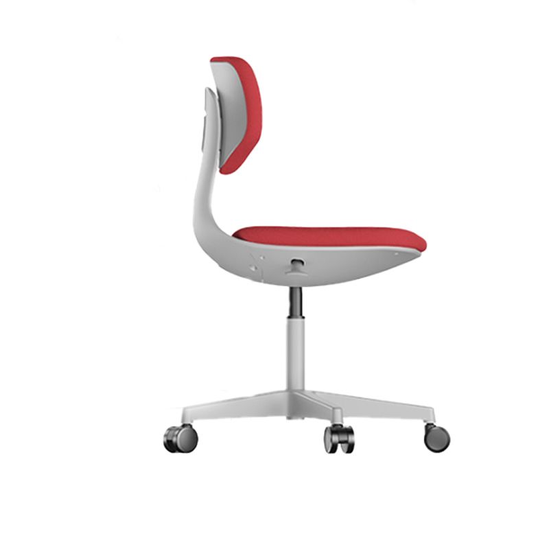 Modern Desk Chair Adjustable Seat Height Armless Office Chair with Wheels