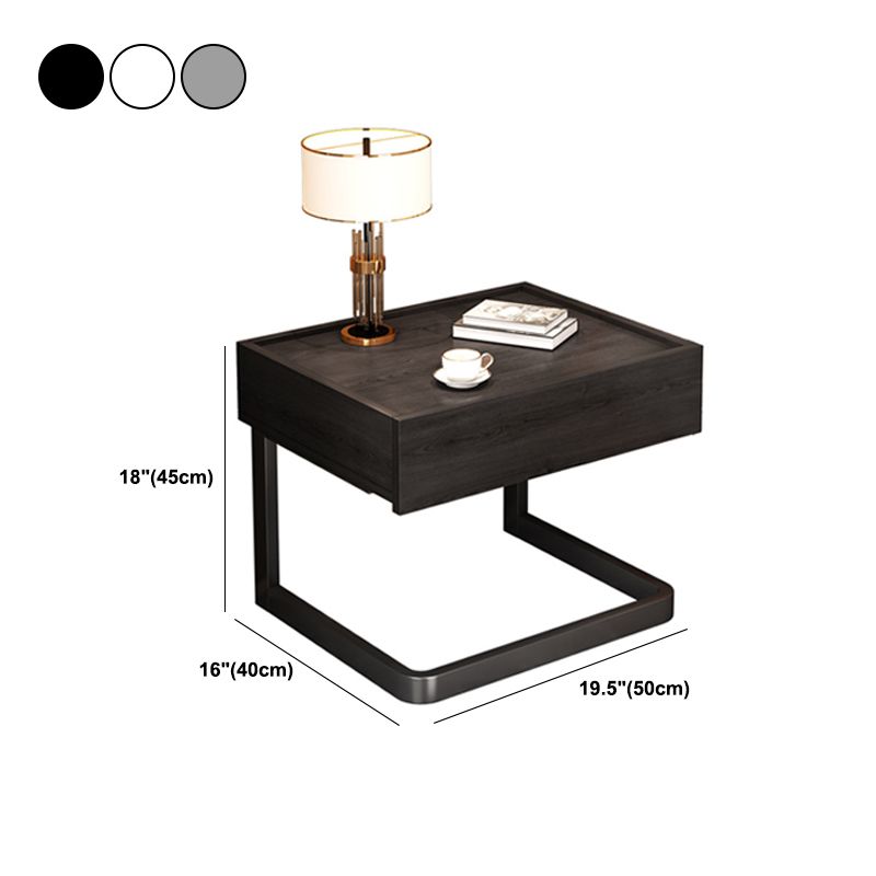 Glam 1 Drawer Bed Nightstand Drawer Storage Accent Table Nightstand Legs Included