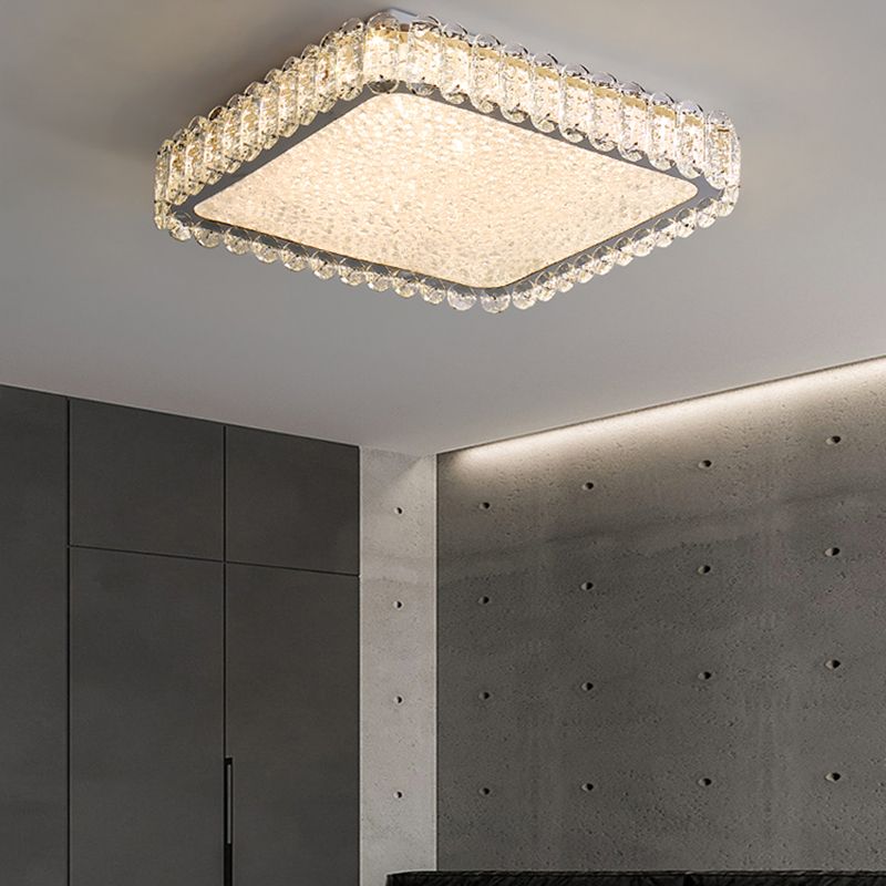 Contemporary Flush Mount Lamp Crystal LED Ceiling Lighting for Bedroom