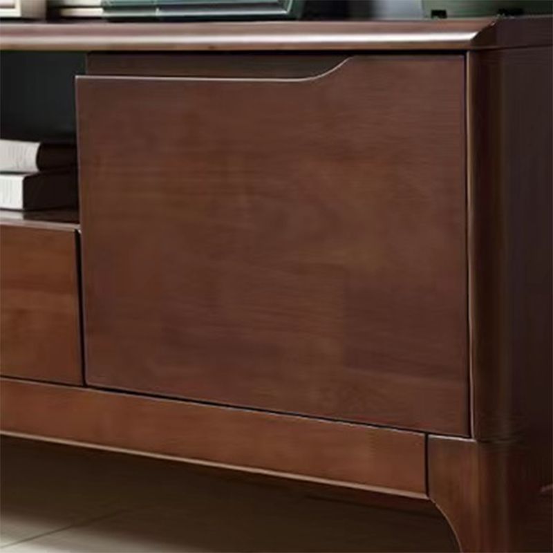 Scandinavian Media Console Solid Wood TV Console with Drawers